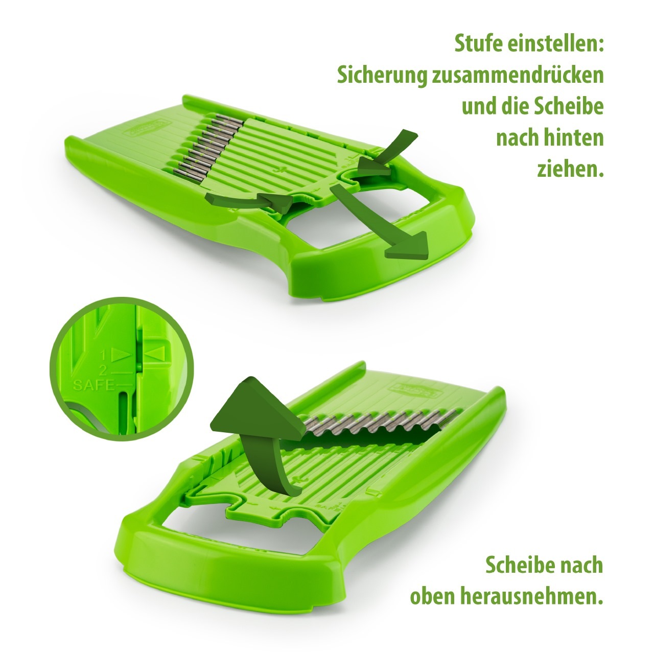 ベルナー パワーラインスライサー ウェーブワッフル グリーン