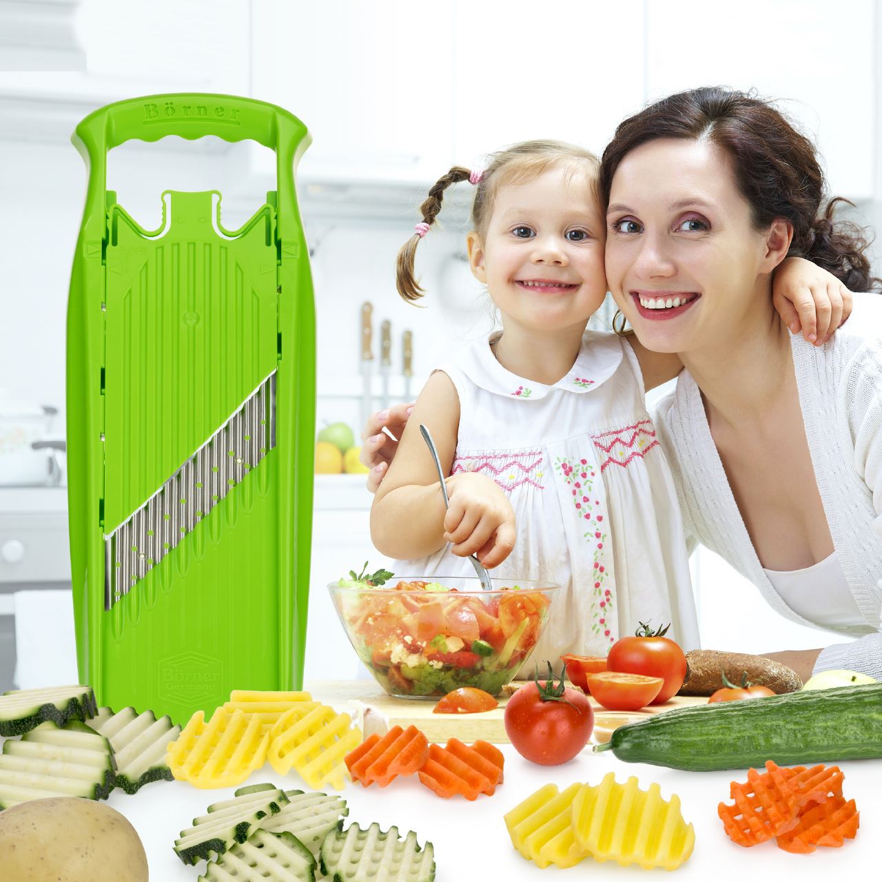 ベルナー パワーラインスライサー ウェーブワッフル グリーン