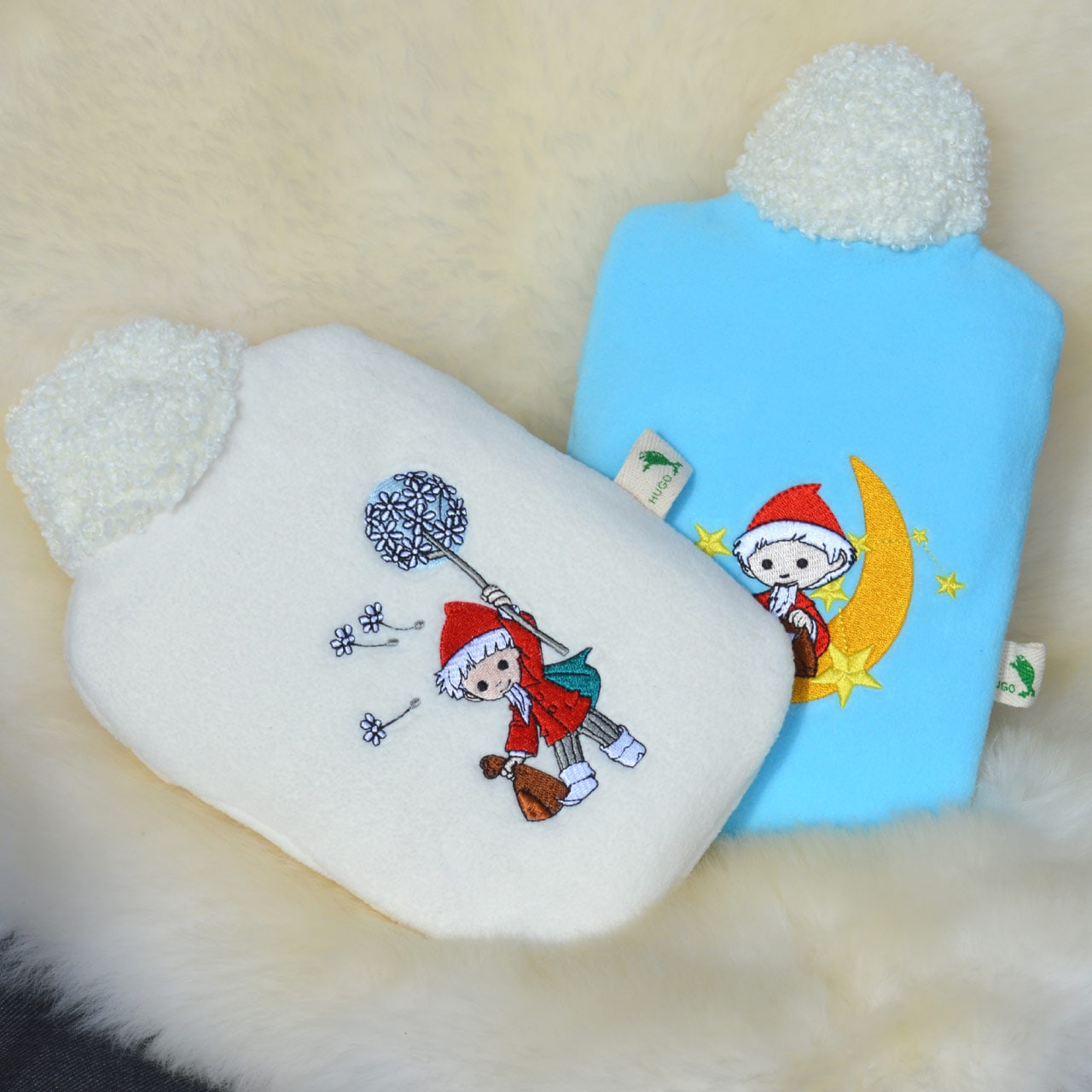 フーゴー・フロッシュ エコジュニア湯たんぽ0.8L ザントマン ホワイト