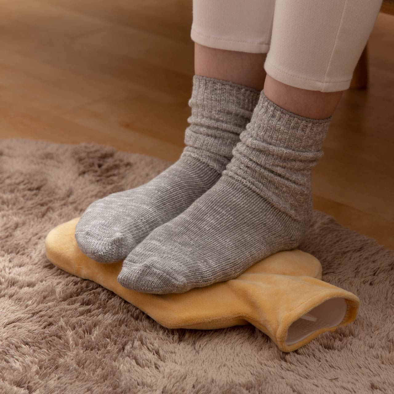 モフア なめらかパフ湯たんぽ 2.0L マスタード