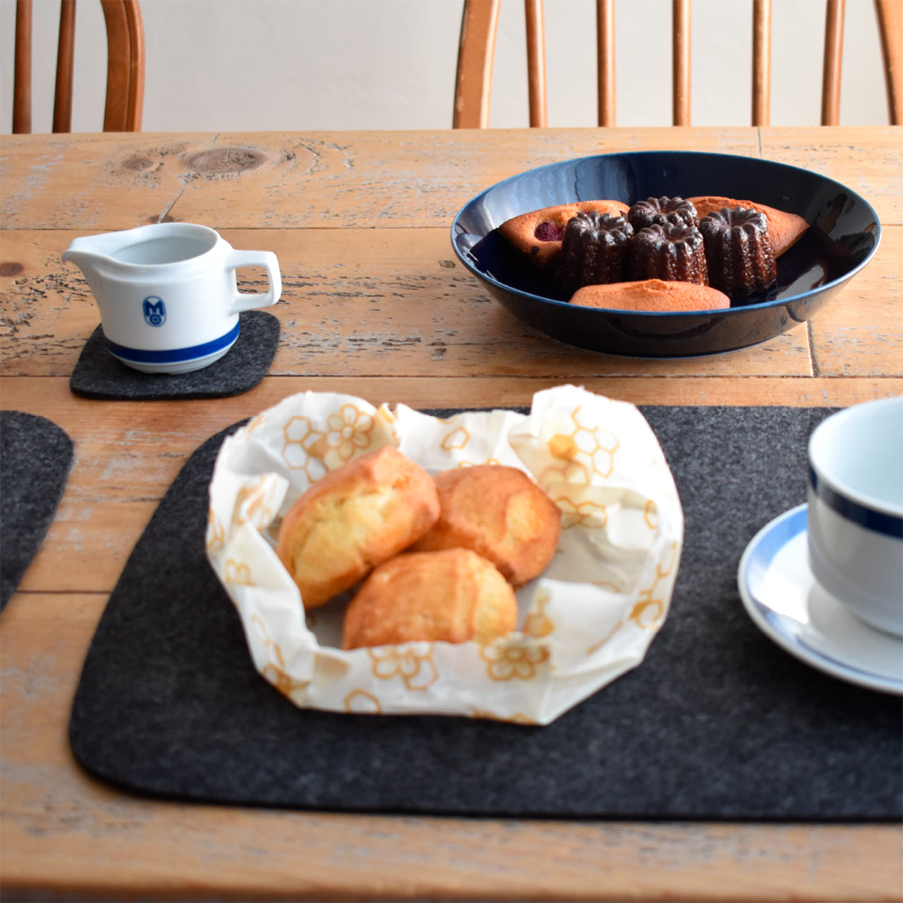 ドロシー・レーネン テーブルマット2P ダークグレー