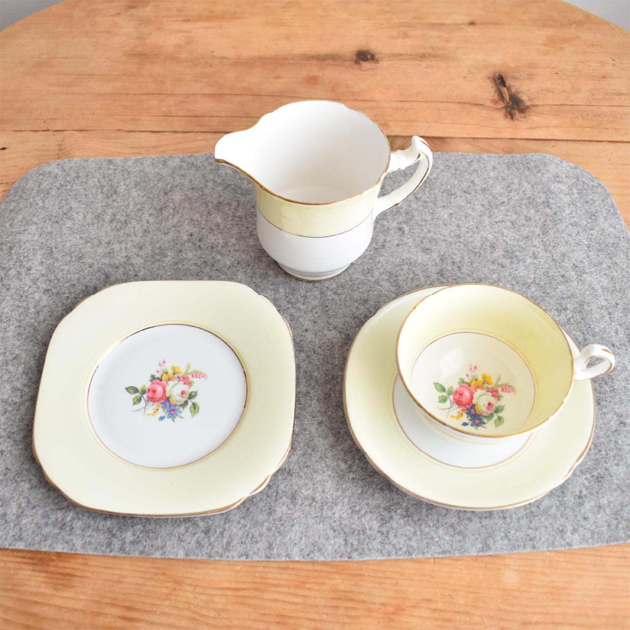 ドロシー・レーネン テーブルマット2P ライトグレー