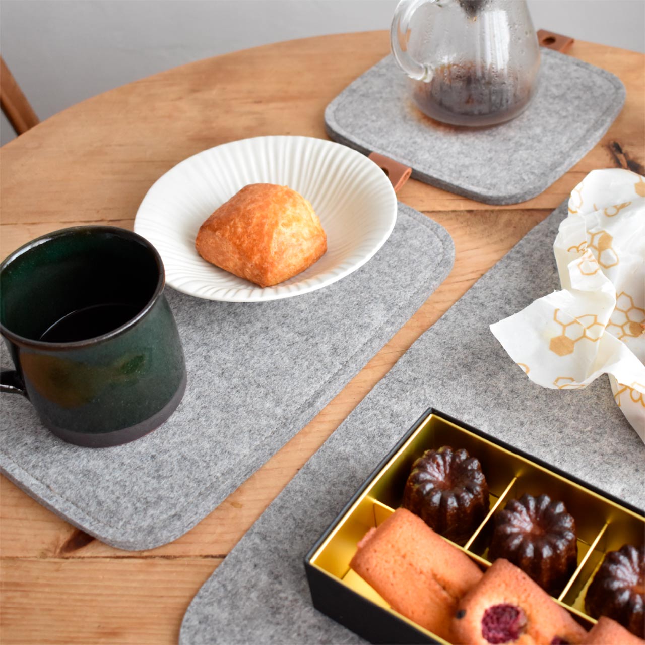 ドロシー・レーネン プレースマット2P ライトグレー