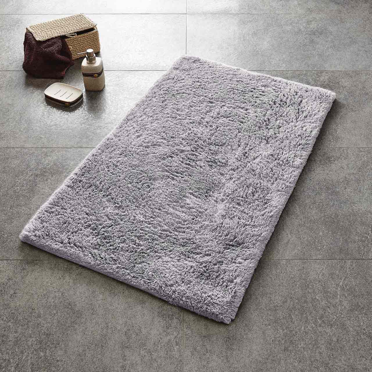 リダー バスルームカーペット シェルドン 60x100cm グレー