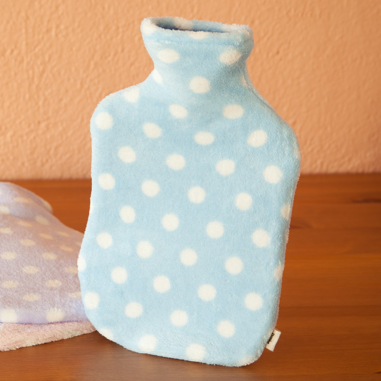 ダンケ 湯たんぽカバー2.0L フリースドット ライトブルー
