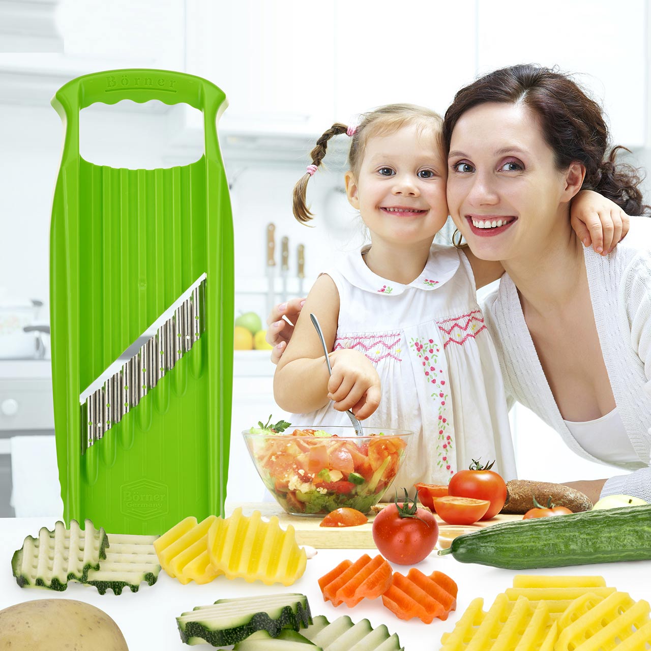 ベルナー パワーラインスライサー ウェーブワッフルXXL グリーン