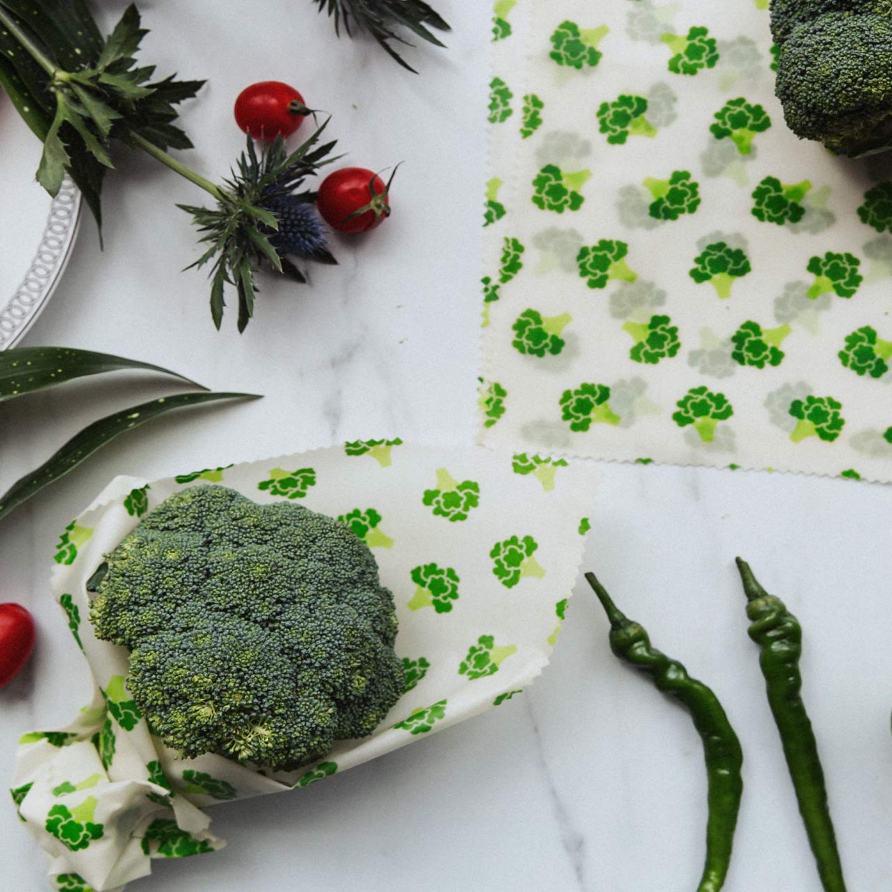 ナッツ ビーズワックスラップ 3点セット ブロッコリー