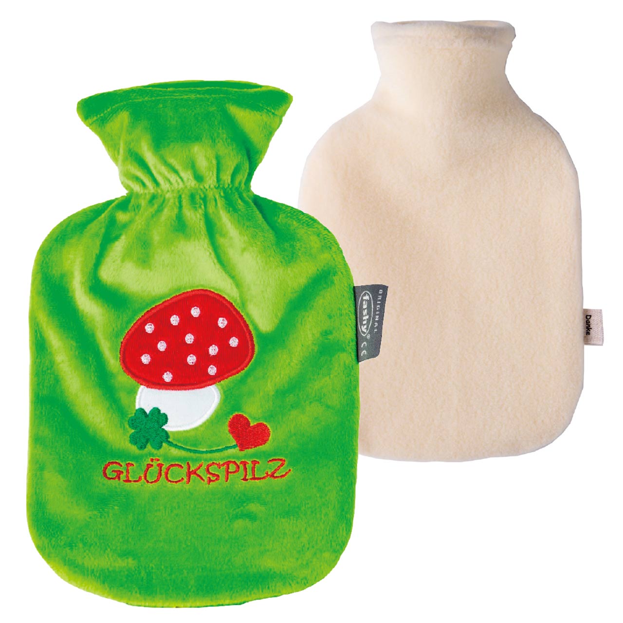 ファシー 湯たんぽ0.8L グリュックスピルツ プラス ダンケ替えカバー クリーム