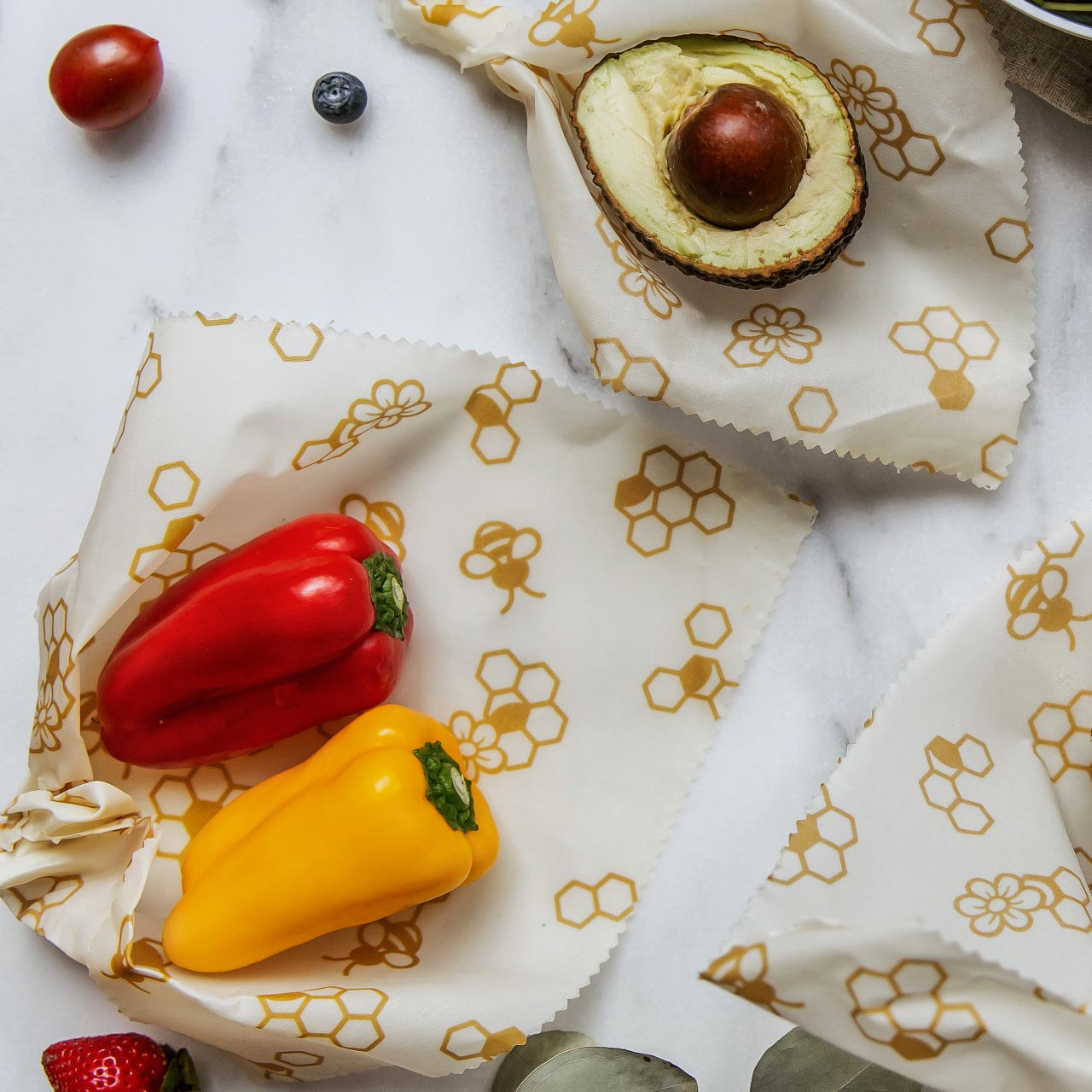 ナッツ ビーズワックスラップ 25x28 ハニービー