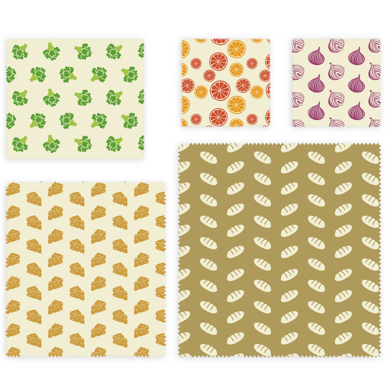 ナッツ ビーズワックスラップ 5点セット アソート