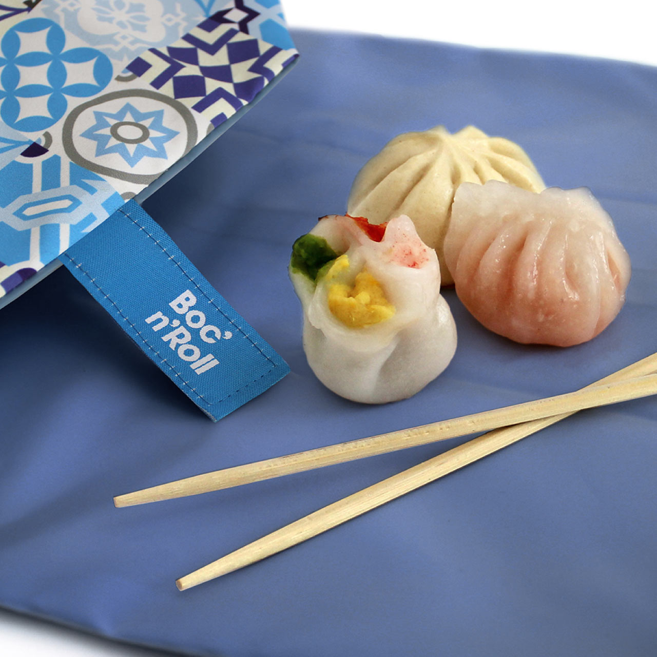 ロールイート ボックンロール パッチワーク ブルー