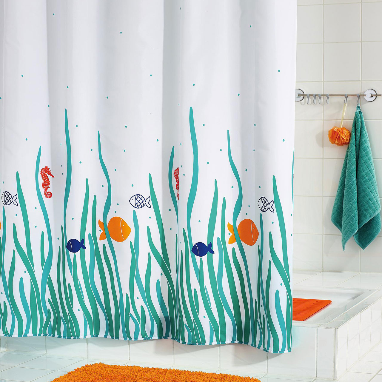 リダー シャワーカーテンテキスタイル 180x200 アトランティス