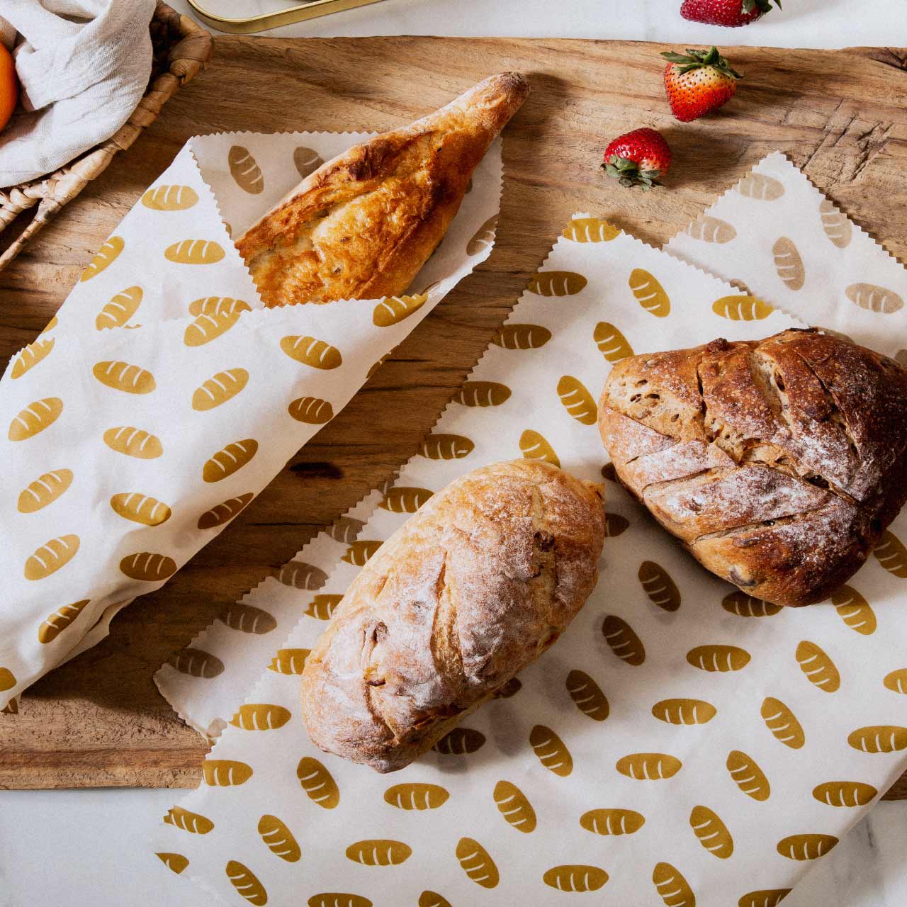 ナッツ ビーズワックスラップ 43x58 ブレッド