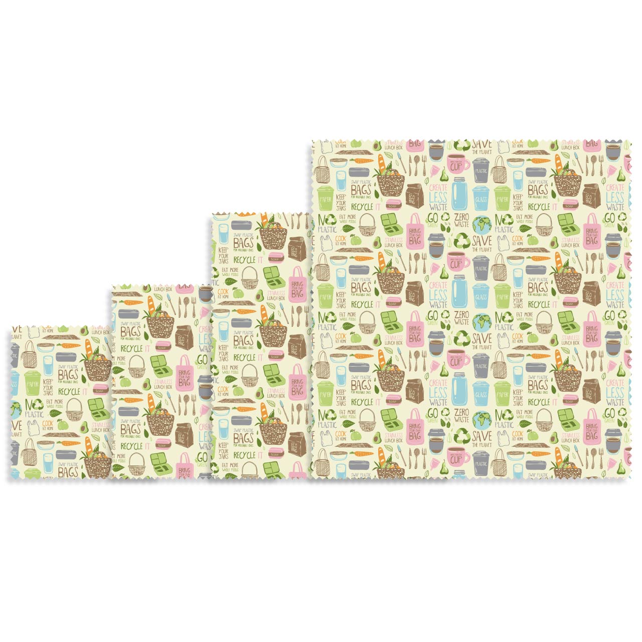 ナッツ ビーズワックスラップ 4点セット ゼロウェイスト