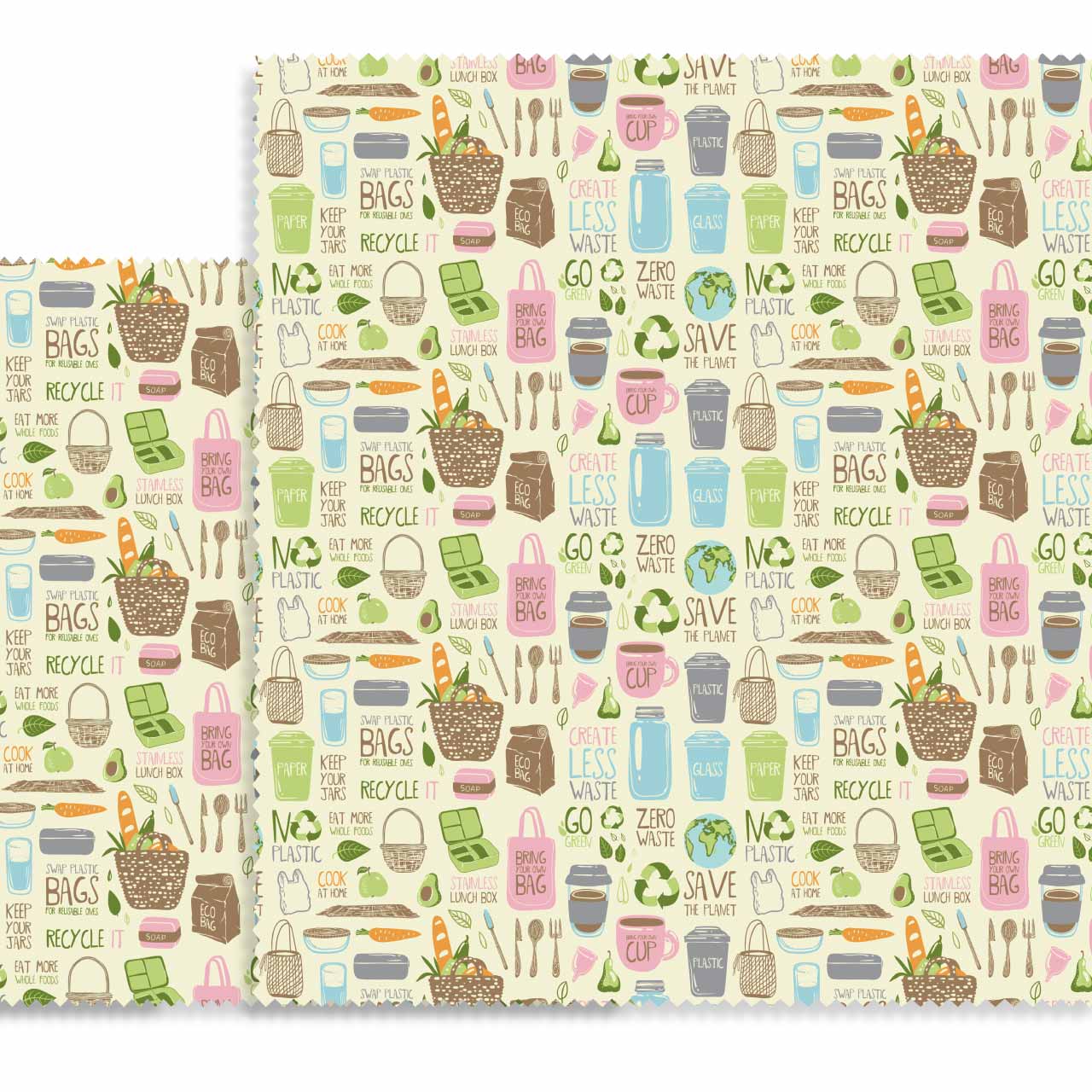 ナッツ ビーズワックスラップ 2点セット ゼロウェイスト