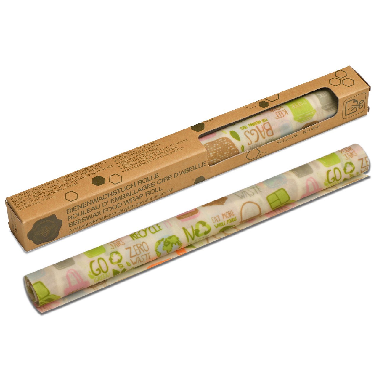 ナッツ ビーズワックスラップ ロール ゼロウェイスト