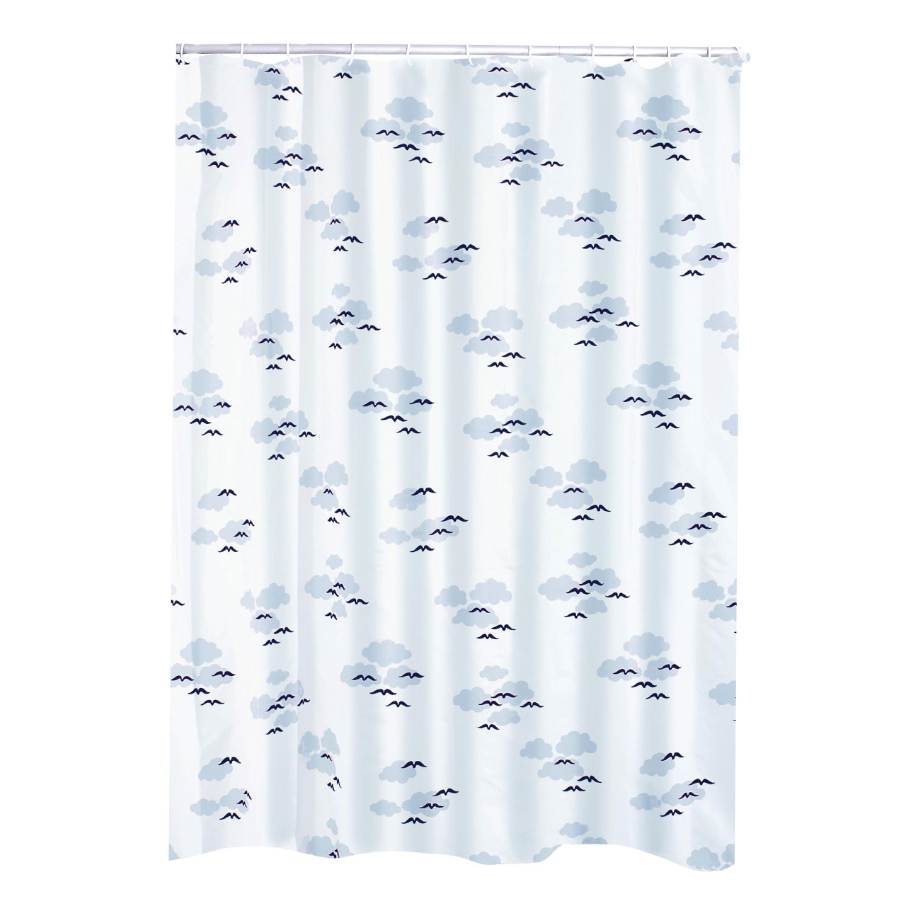 リダー シャワーカーテンテキスタイル 180x200 ヘルゴラント ブルー