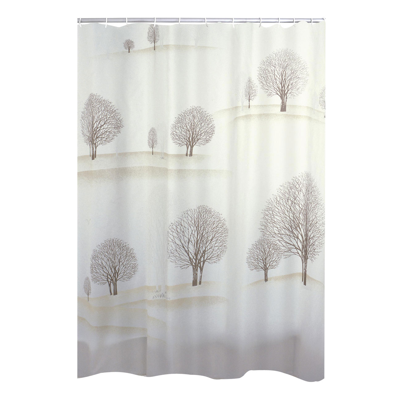 リダー シャワーカーテンテキスタイル 180x200 パーク ブラウン