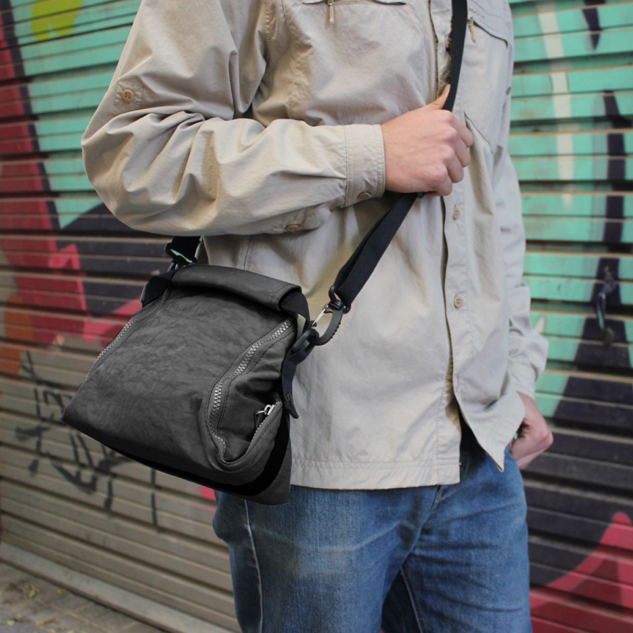 ロールイート 2-in-1ランチバッグ ブラック