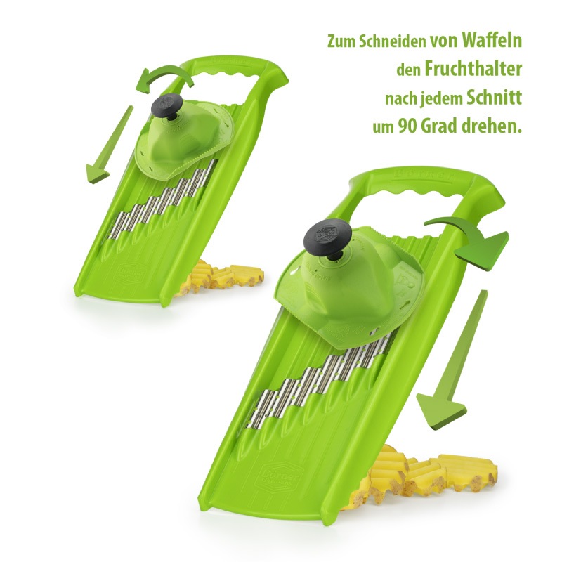 ベルナー パワーラインスライサー ウェーブワッフルXXL 3点セット グリーン