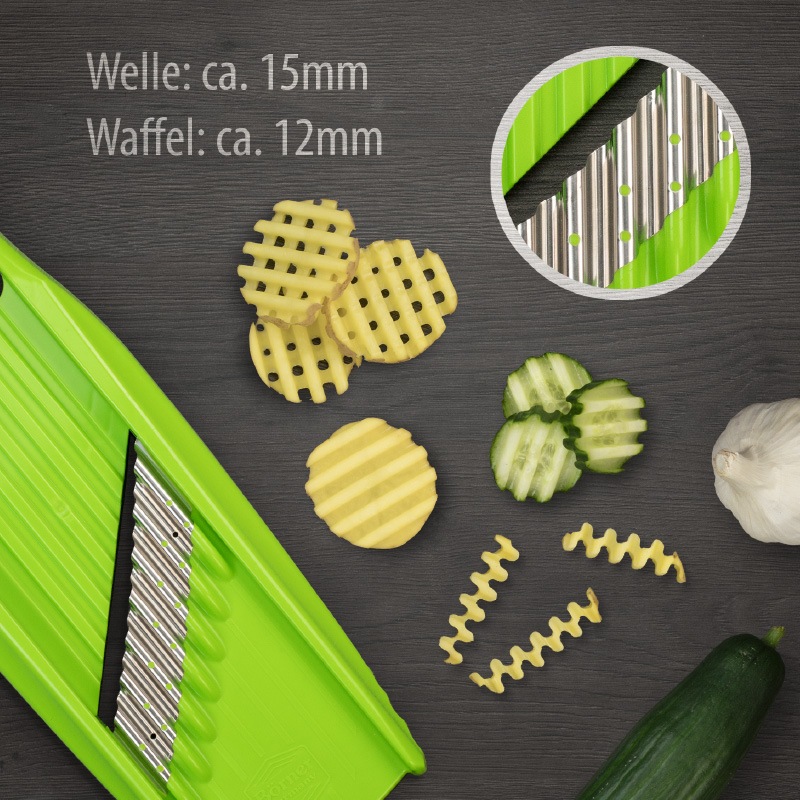 ベルナー パワーラインスライサー ウェーブワッフルXXL 3点セット グリーン