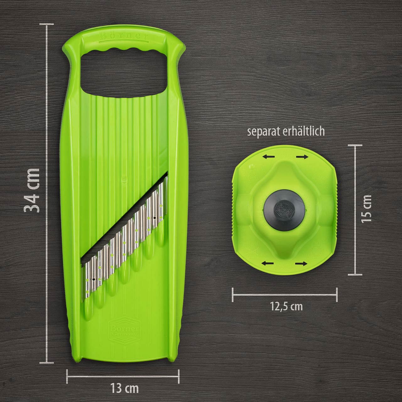 ベルナー パワーラインスライサー ウェーブワッフルXXL 3点セット グリーン