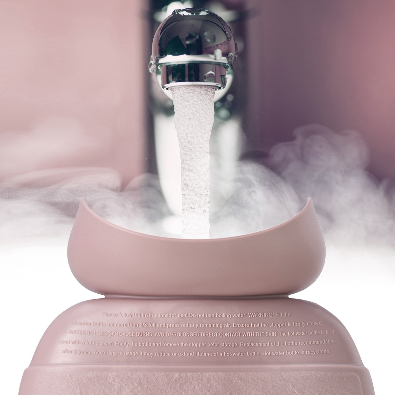 ファシー 湯たんぽ1.8L スマートボトル ライトグレー