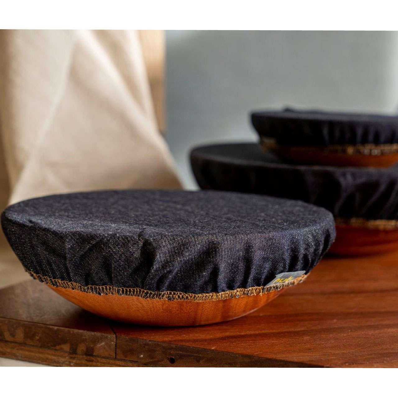 ナッツ ボウルカバー 3点セット ジーンズ