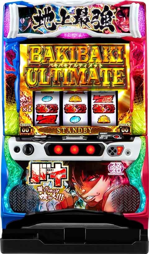 スマスロ　オリンピア　LバキL3＋スロットスマスロユニット付 平和 Lバキ 強くなりたくば喰らえ!!! 中古パチスロ実機 【スマスロ