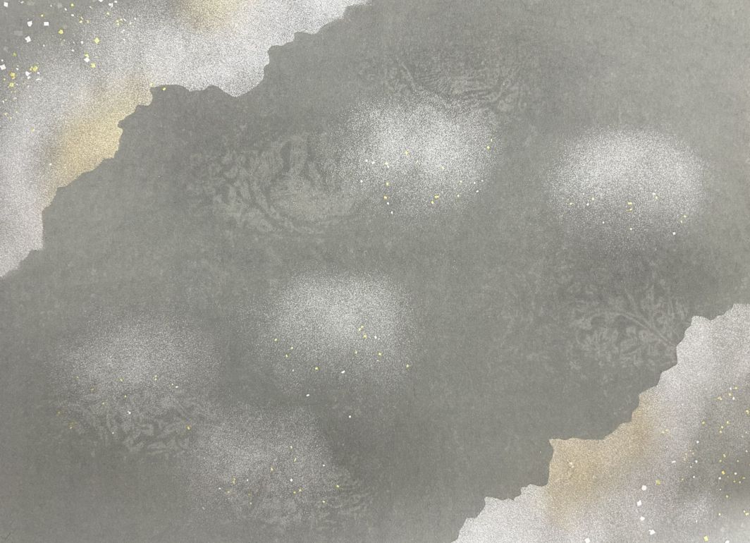 墨研】アナナス◇「青柳・芙蓉箋」2.3×6.75 手漉き書道紙◇未使用品