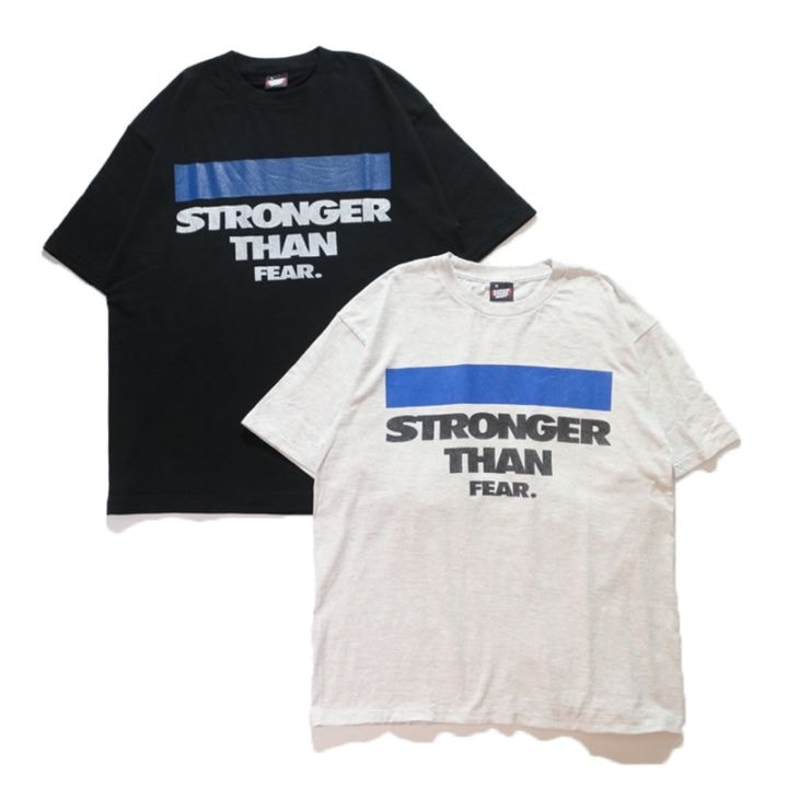 Graphic Tee / SCREEN STARS STRONGER THAN FEAR. Print T-shirt