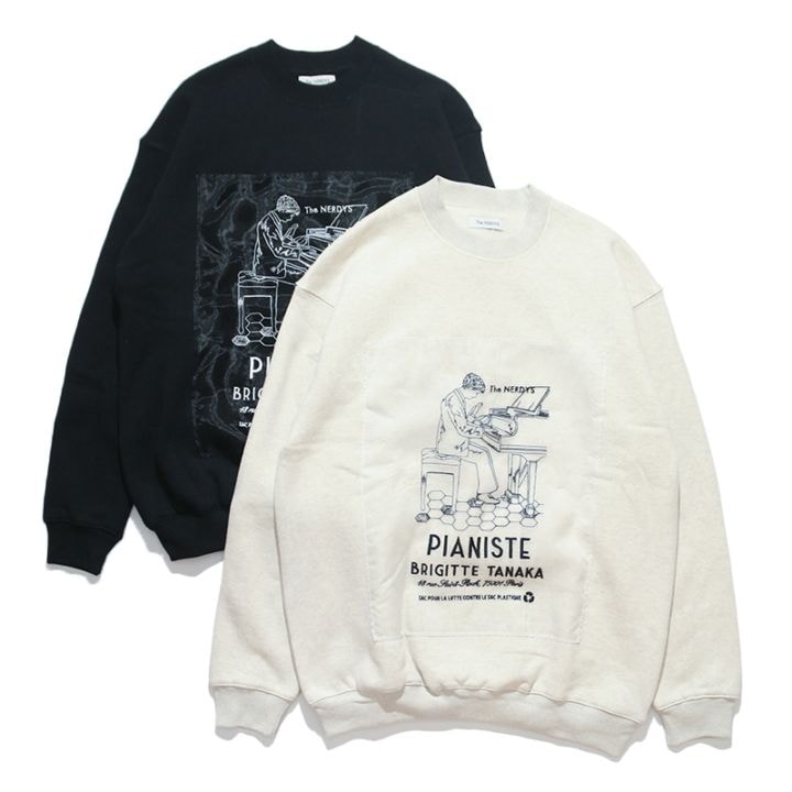 The NERDYS / Brigitte Tanaka×The NERDYS PIANISTE Crew Sweat