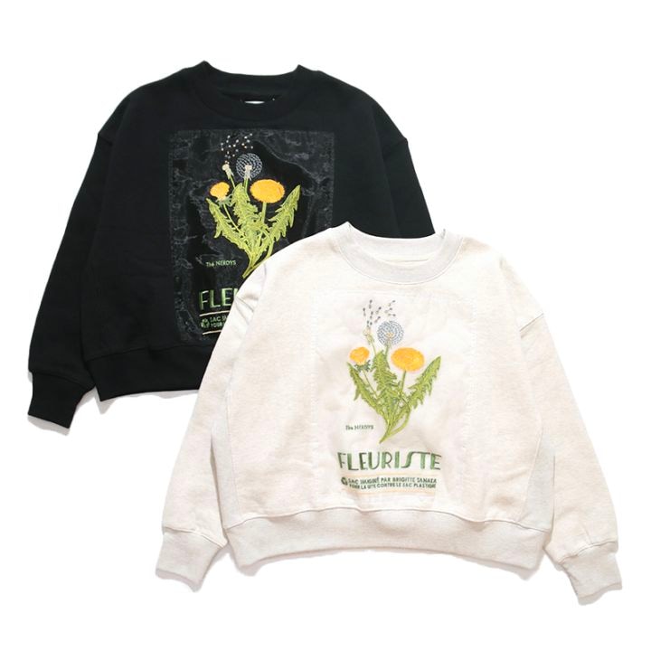 The NERDYS / Brigitte Tanaka×The NERDYS FLEURISTE Short Crew Sweat
