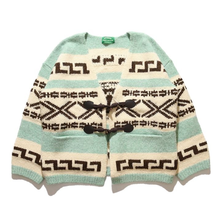 GREEN BUTTER / Alpaca Duffle Cardigan