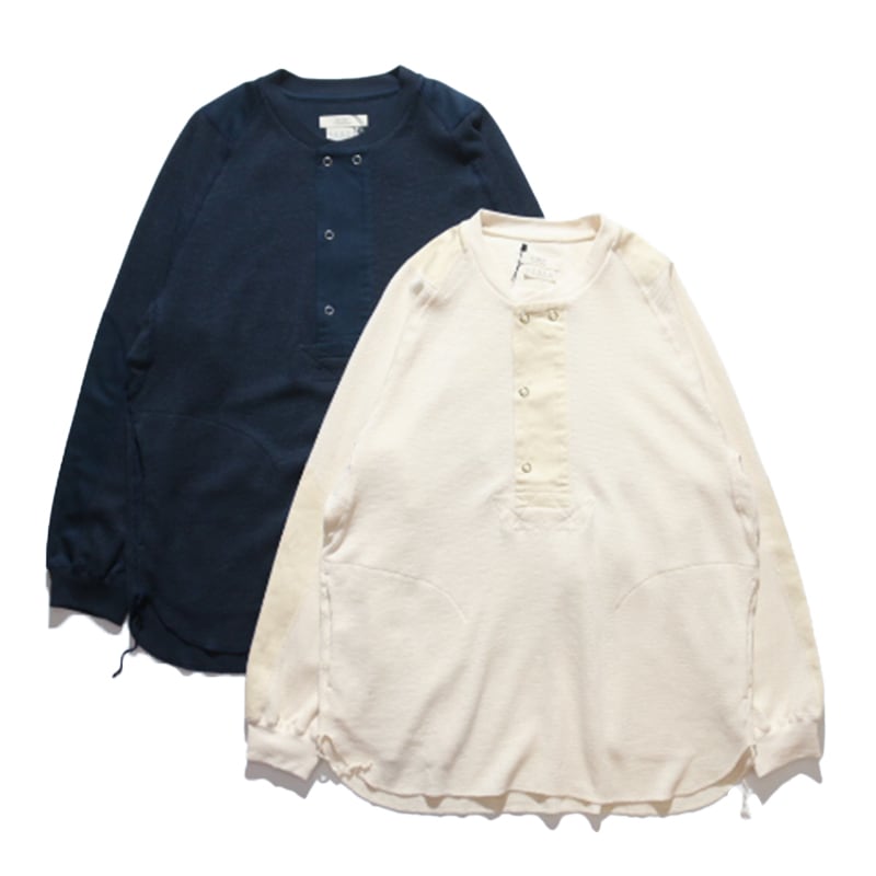 Norbit / Wool cotton waffle Henley neck T-shirts