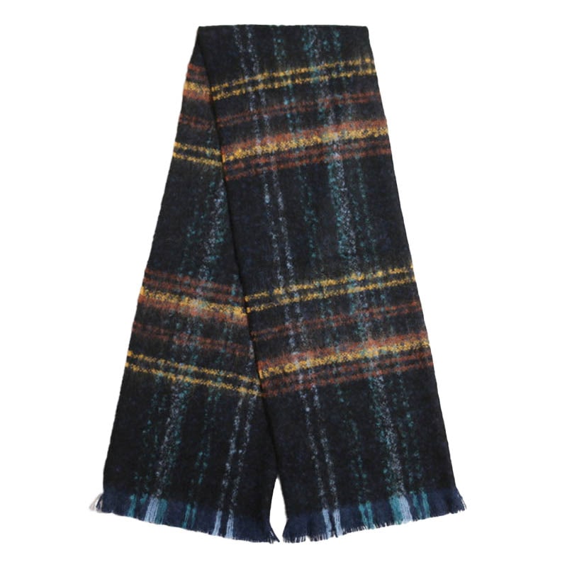 FRENCH FACTORY / MOHAIR STOLE PLAID