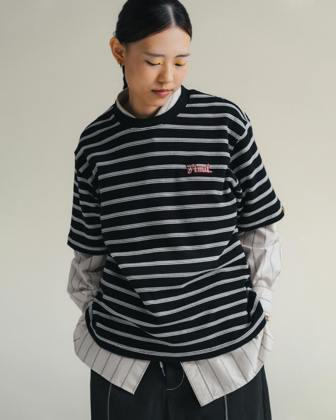 FTMD. / TEXTURED STRIPED TEE