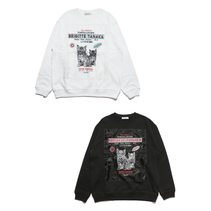 The NERDYS / Brigitte Tanaka×The NERDYS CATS Crew Sweat