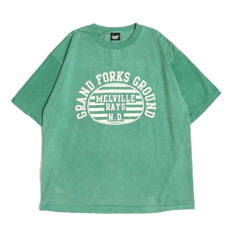 Graphic Tee / Pigment Dye Crack Print T-shirt