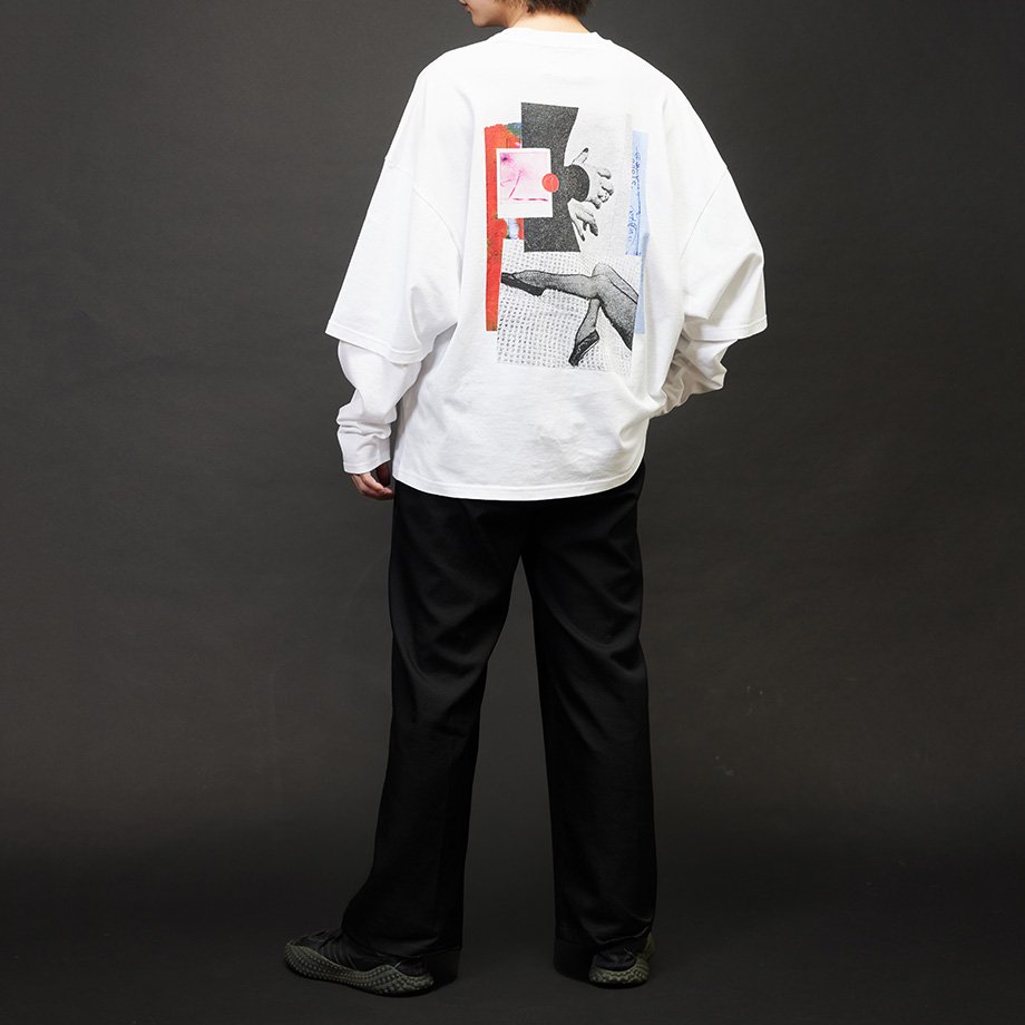 AK5 / AK5 Color Print Layered Long Sleeve T-shirt / Yabiku Collage