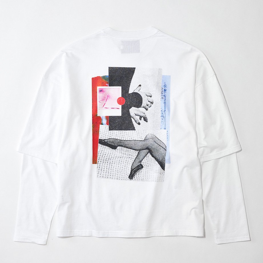 AK5 / AK5 Color Print Layered Long Sleeve T-shirt / Yabiku Collage