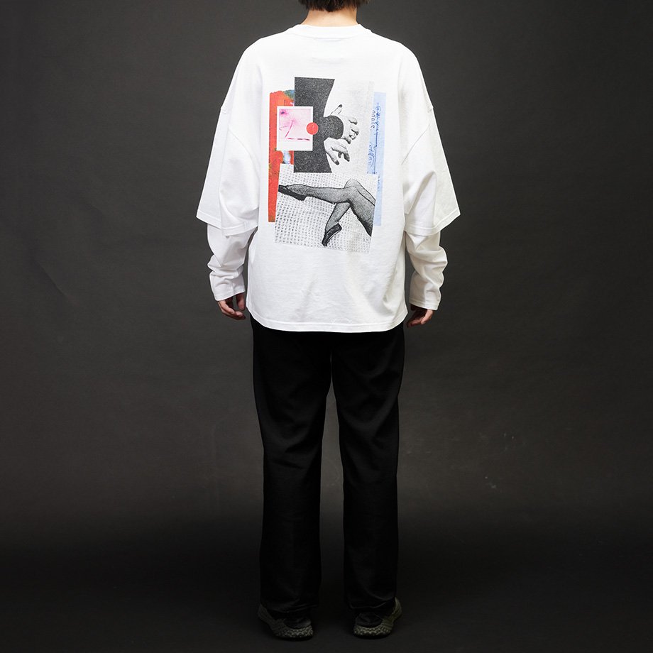 AK5 / AK5 Color Print Layered Long Sleeve T-shirt / Yabiku Collage