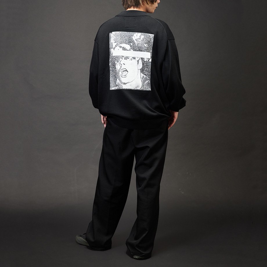 AK5 / AK5 Monochrome Print Mock Neck Knit / Yabiku Collage