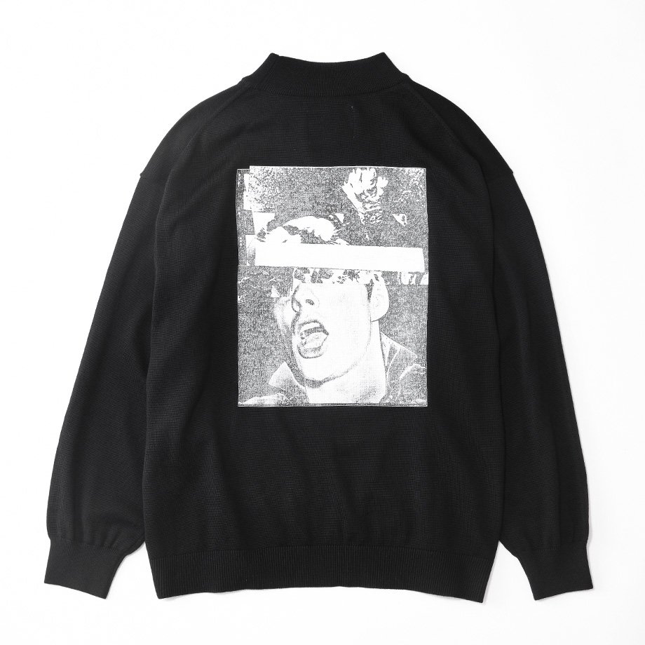 AK5 / AK5 Monochrome Print Mock Neck Knit / Yabiku Collage | AK5 | BIN