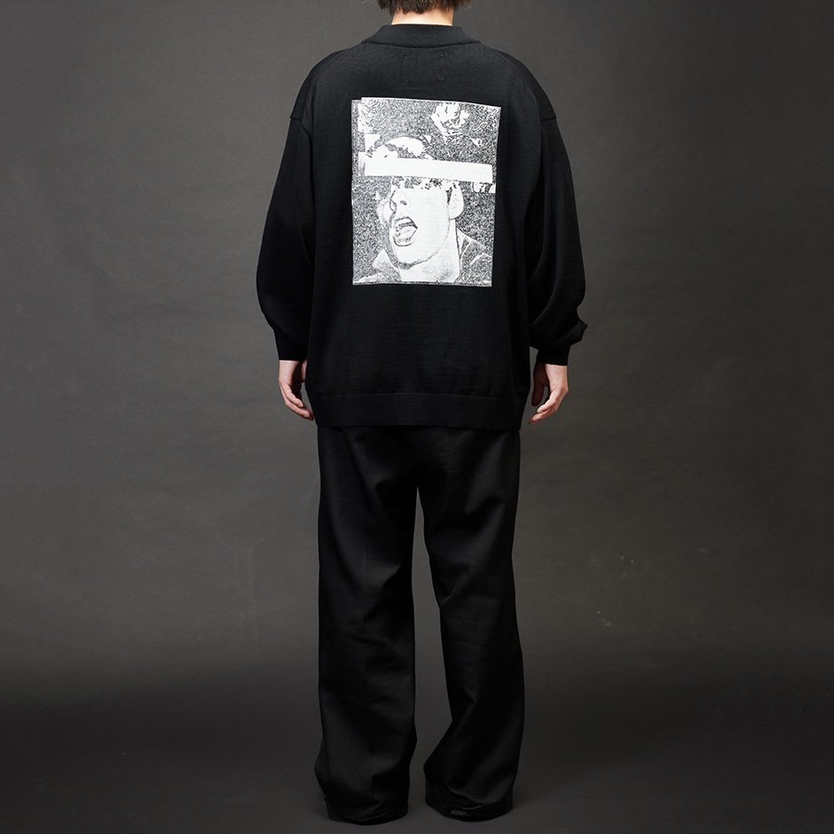 AK5 / AK5 Monochrome Print Mock Neck Knit / Yabiku Collage | AK5 | BIN