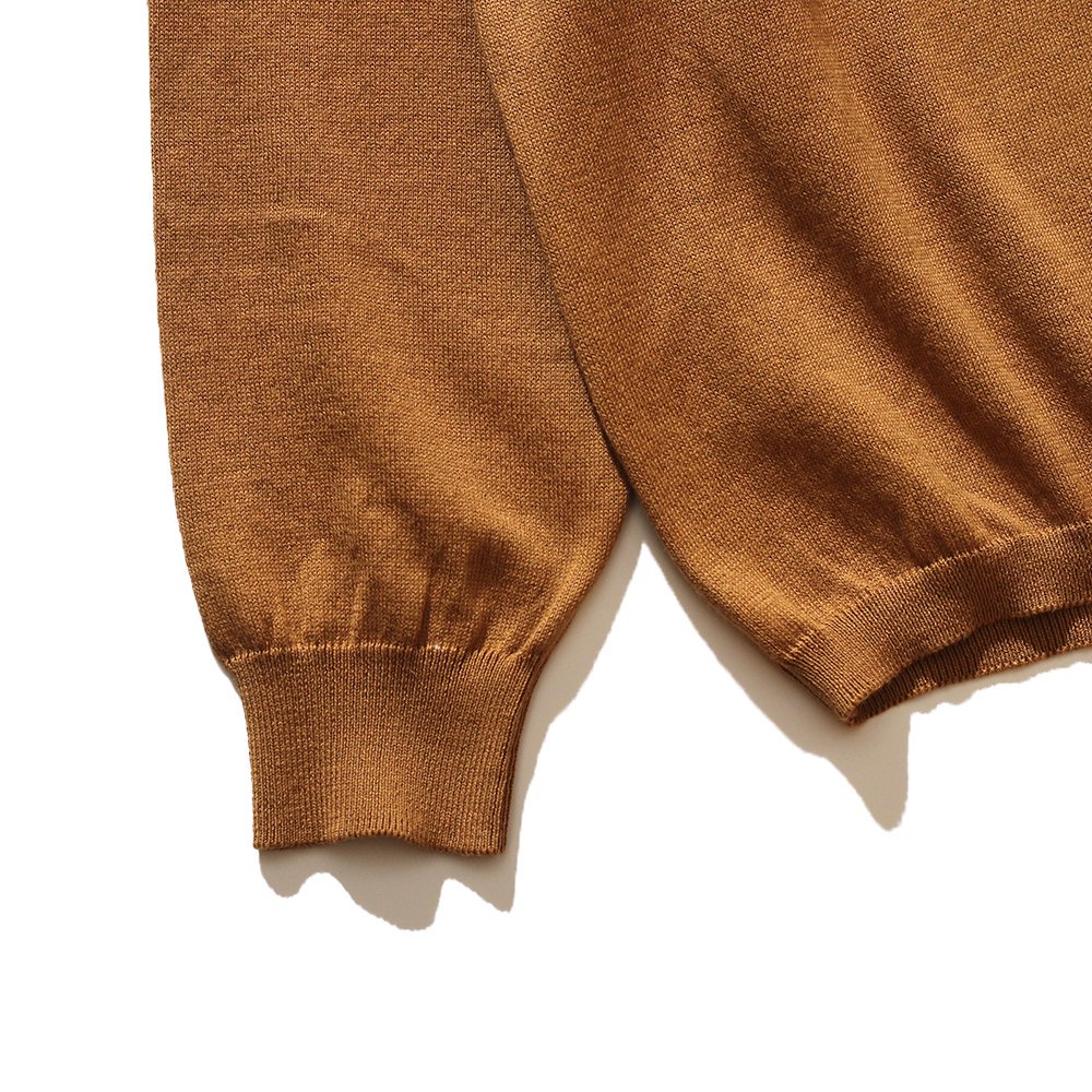 THE NERDYS / Organic Cotton Stand collar L/S Polo Shirt