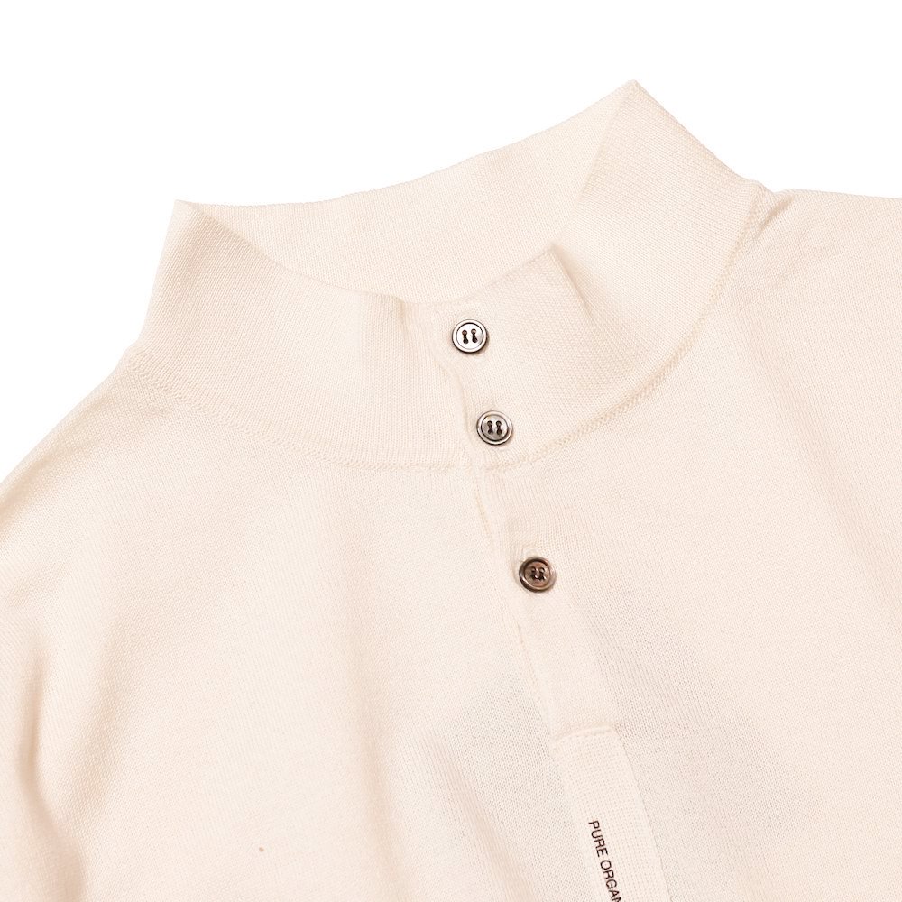 THE NERDYS / Organic Cotton Stand collar L/S Polo Shirt