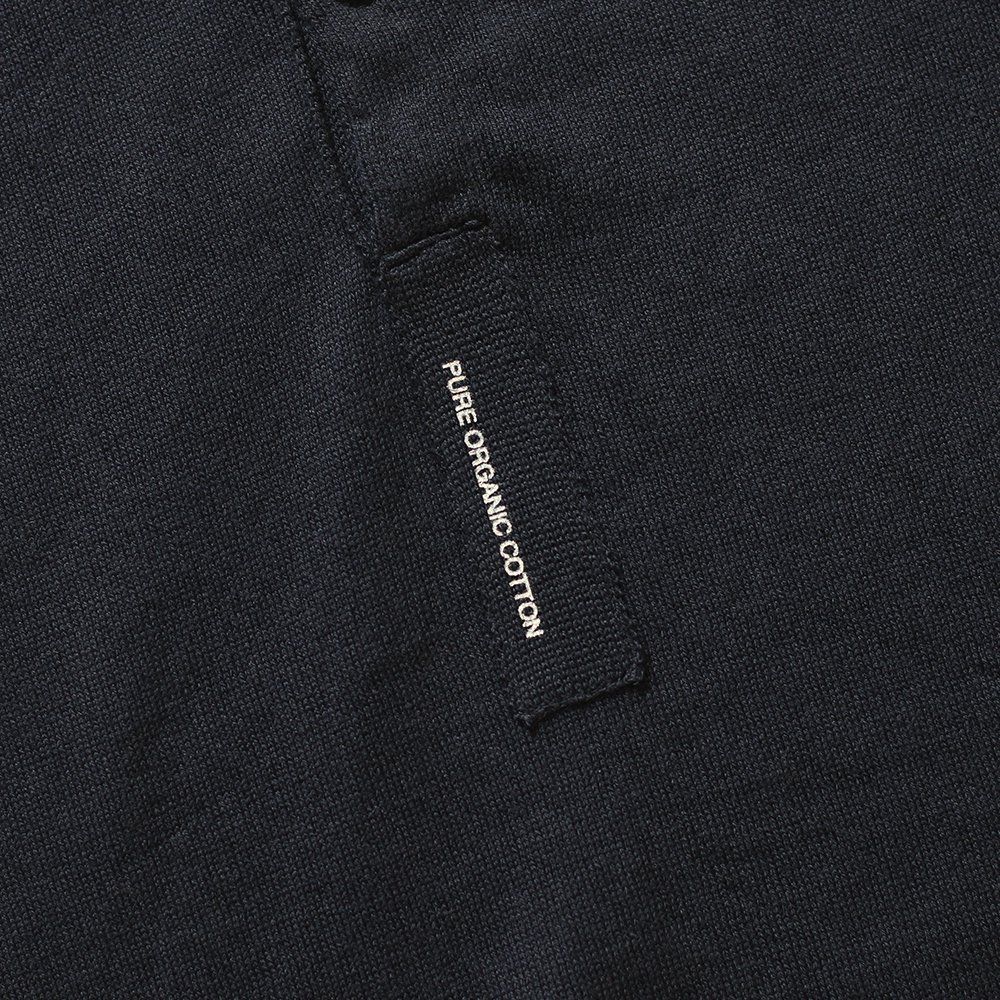 THE NERDYS / Organic Cotton Stand collar L/S Polo Shirt