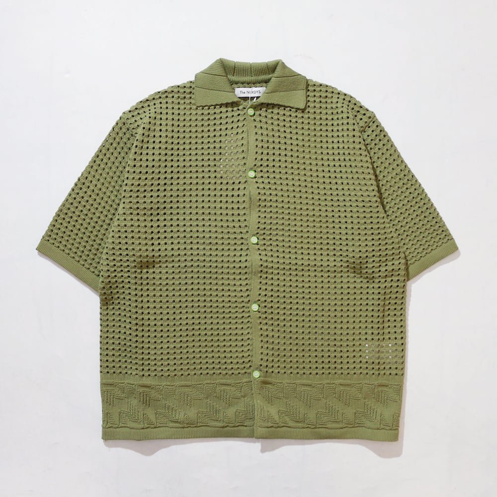 THE NERDYS / Knit Open Polo shirt