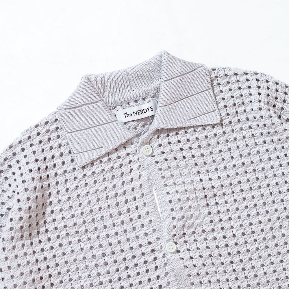 THE NERDYS / Knit Open Polo shirt